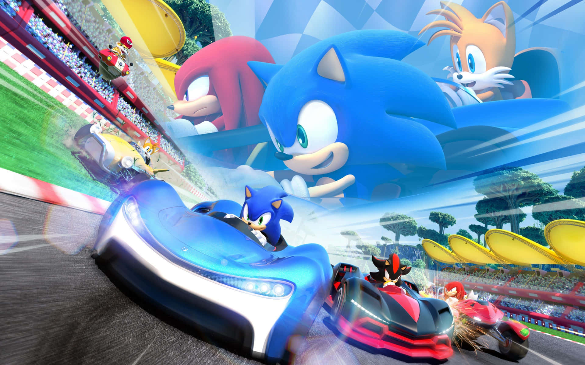 Super Sonic speeds up for an intense 4K experience! Wallpaper