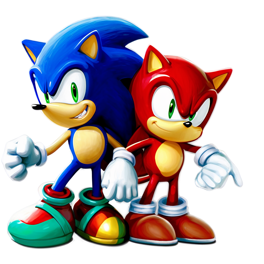 Download Sonic The Hedgehog And Knuckles Png Ijt43 | Wallpapers.com