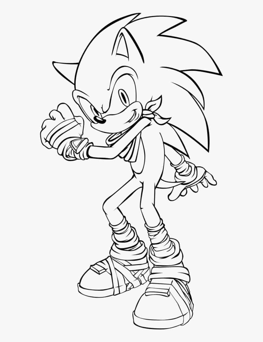 Sonic the Hedgehog Enjoys Coloring