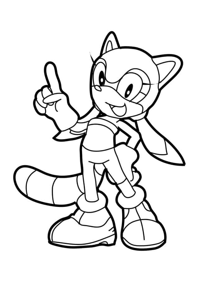 Coloring page Sonic Cool Sonic Hedgehog