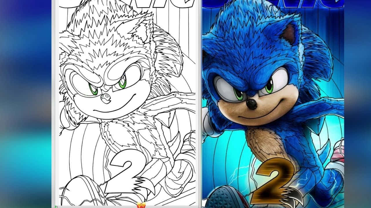 Color Sonic The Hedgehog in this fun coloring page!