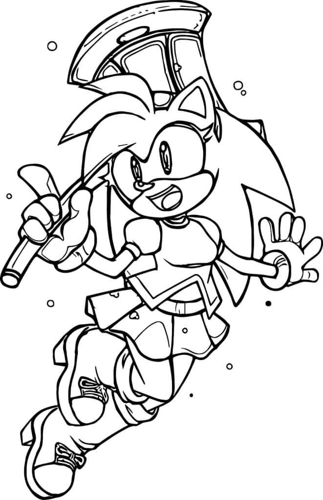 Ilclassico Sonic The Hedgehog È Pronto Per Un'avventura Eccellente Da Colorare.