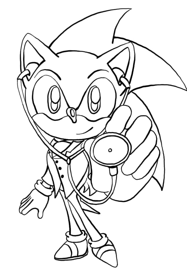 Sonic The Hedgehog Coloring Page