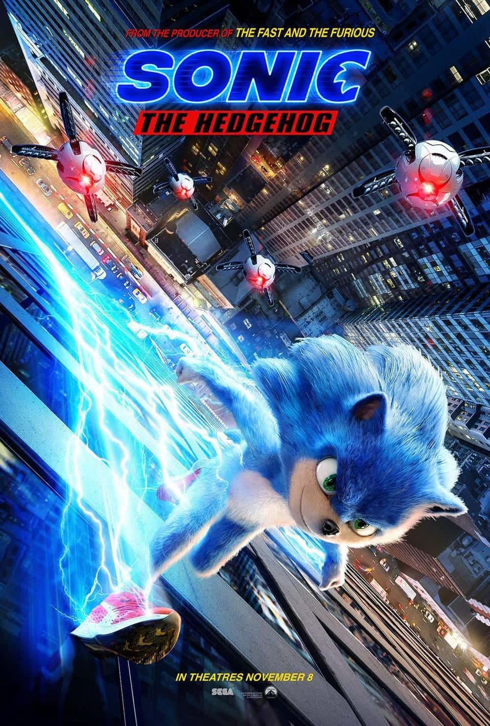 Posterdel Film Di Sonic The Hedgehog