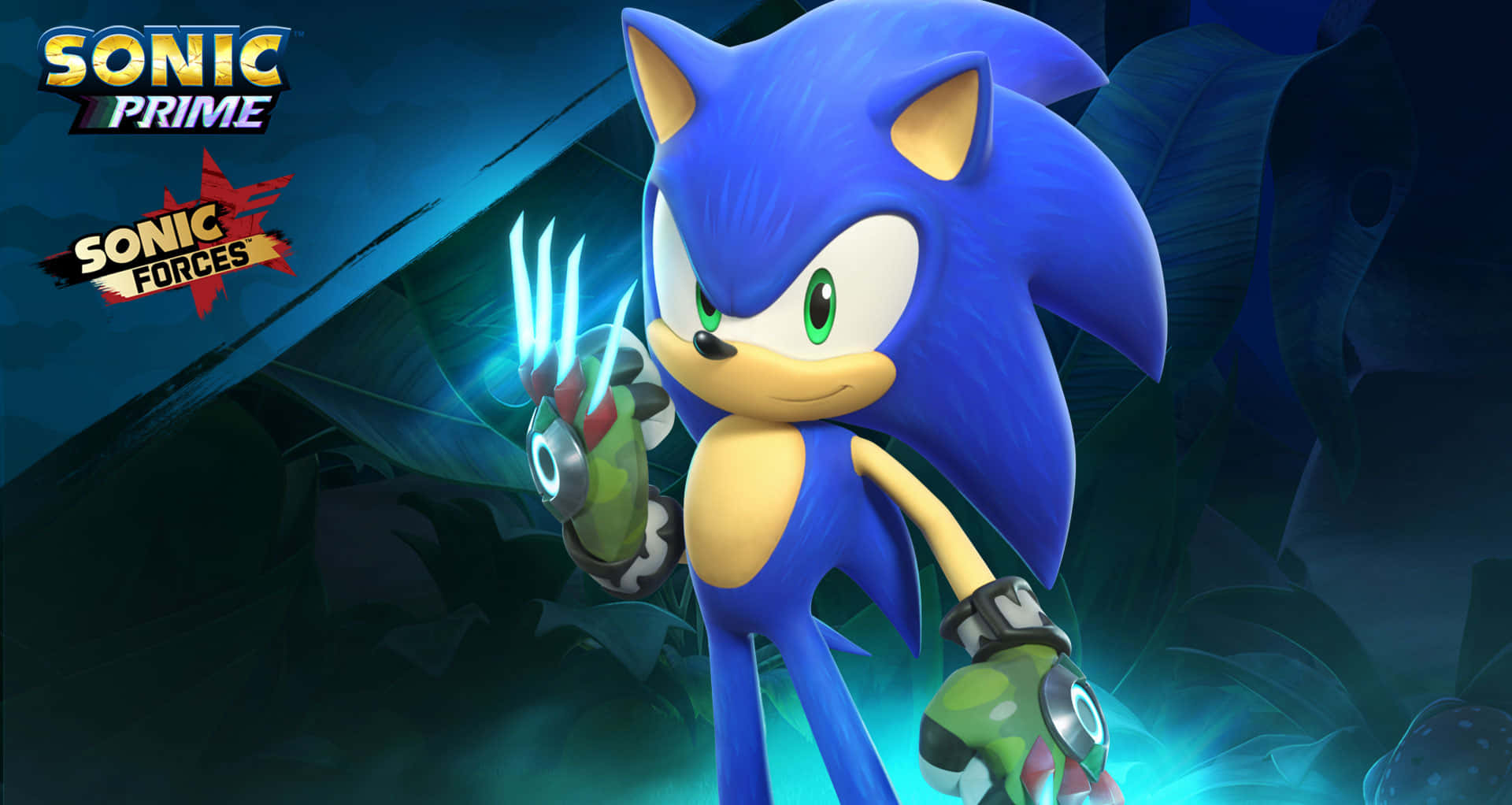 Sonicthe Hedgehog In Una Luce Blu.