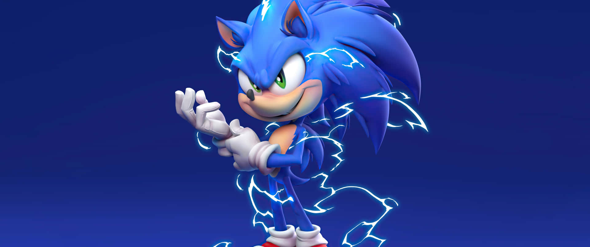 Sonic The Hedgehog at top speed.