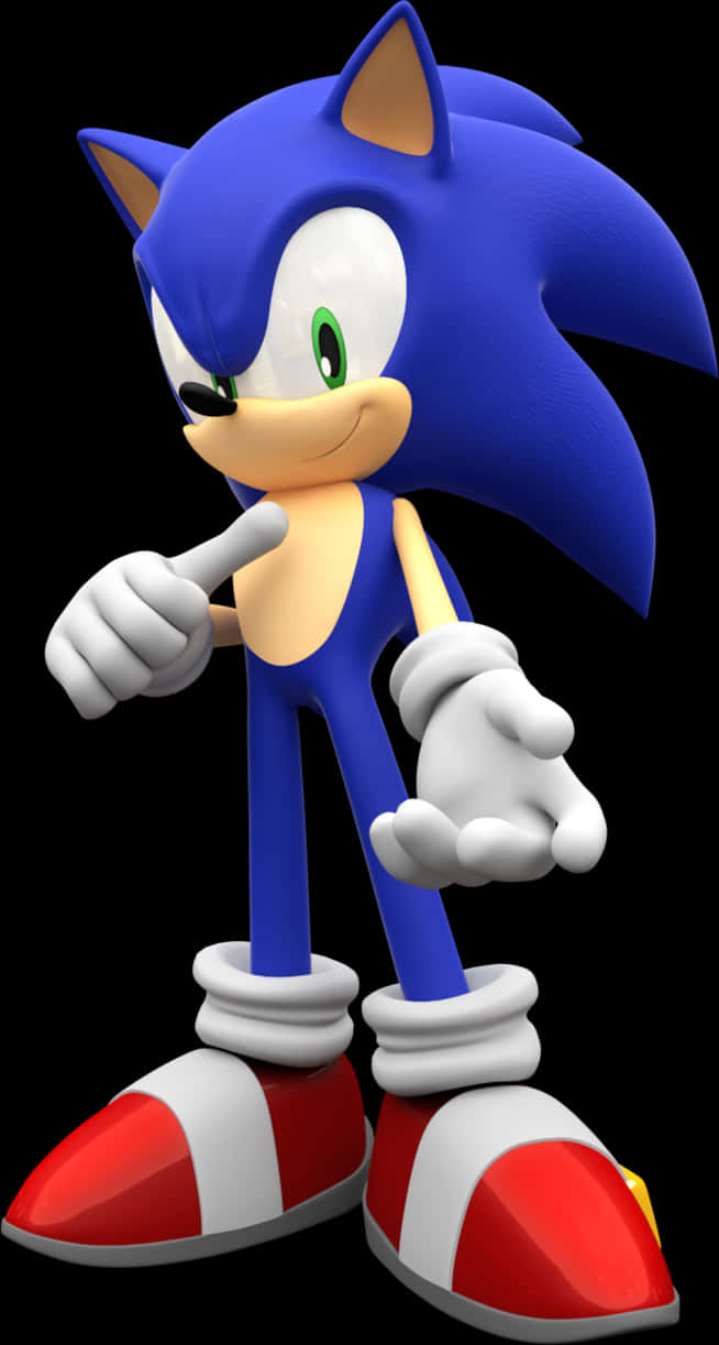 Sonic_ The_ Hedgehog_ Posing PNG