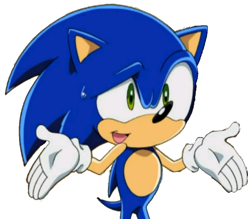 Sonic The Hedgehog Shrug Expression PNG