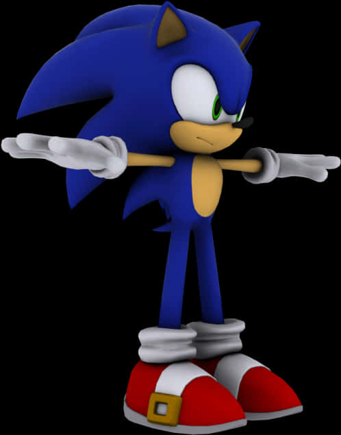 Sonic The Hedgehog Standing Pose PNG