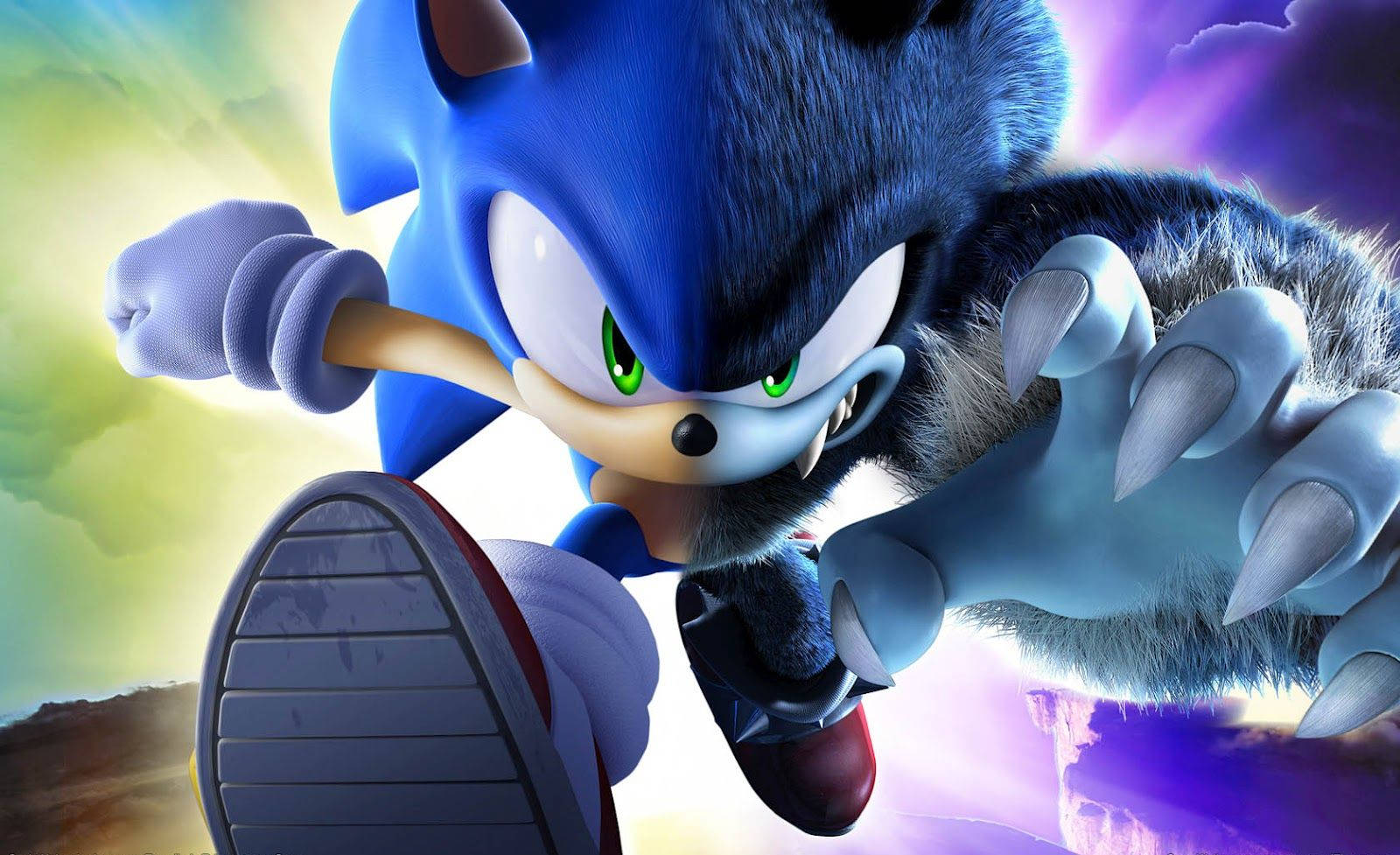 “Speed it up with Sonic the Werehog” Wallpaper