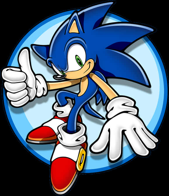Sonic Thumbs Up Graphic PNG