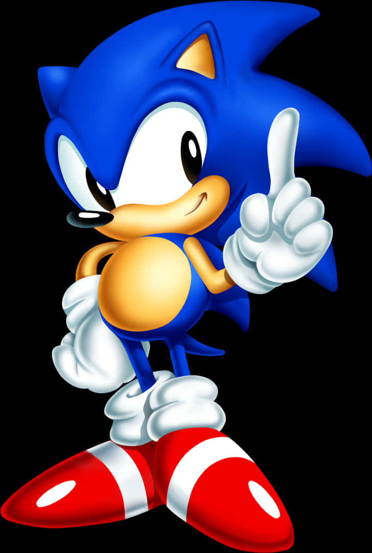 Sonic Thumbs Up Pose PNG