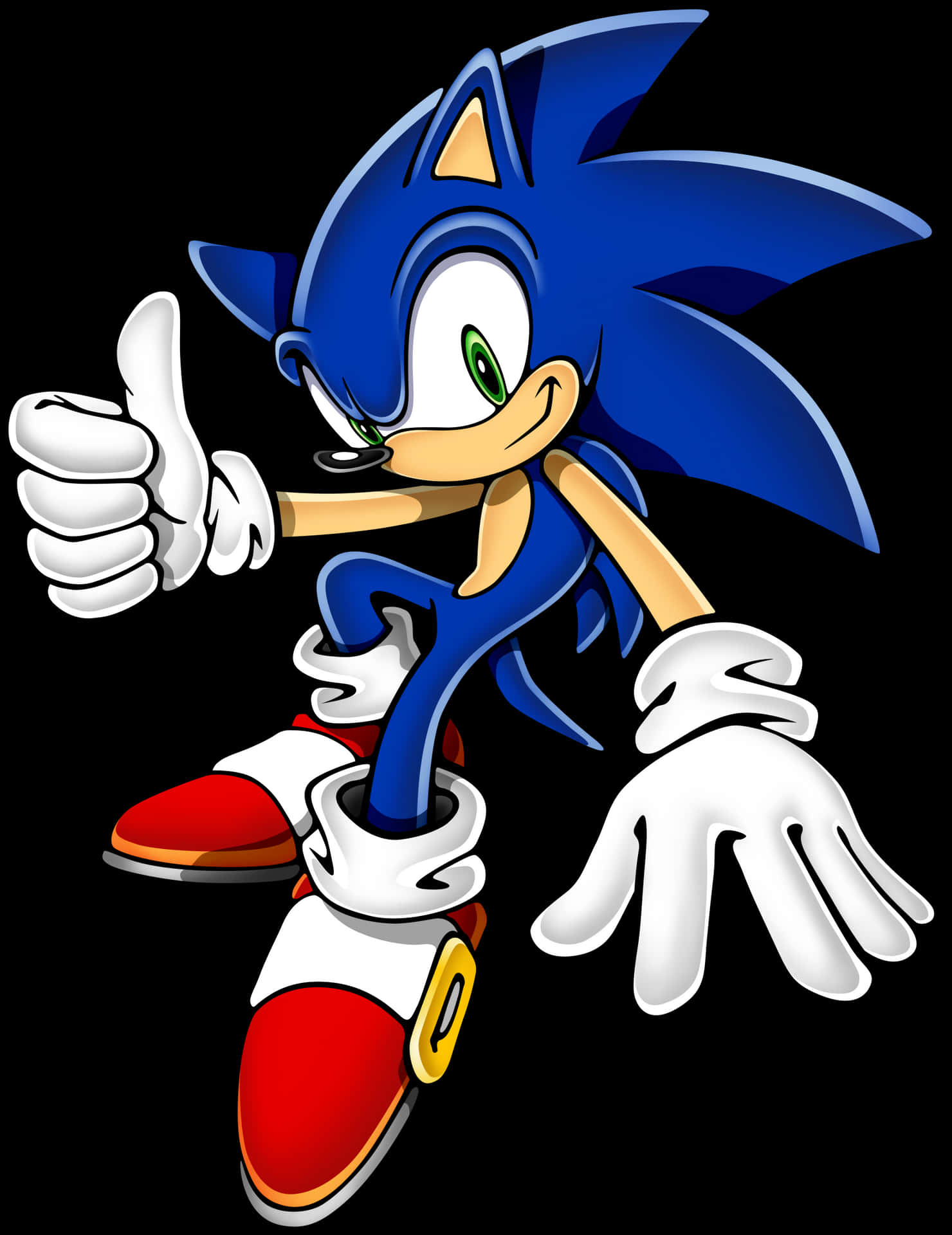 Sonic Thumbs Up Pose PNG