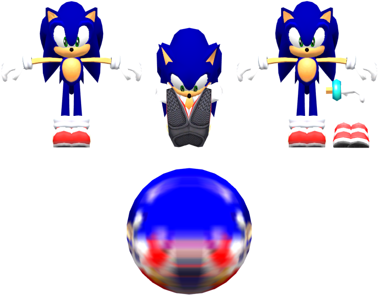 Sonic Transformationsand Spin Dash PNG
