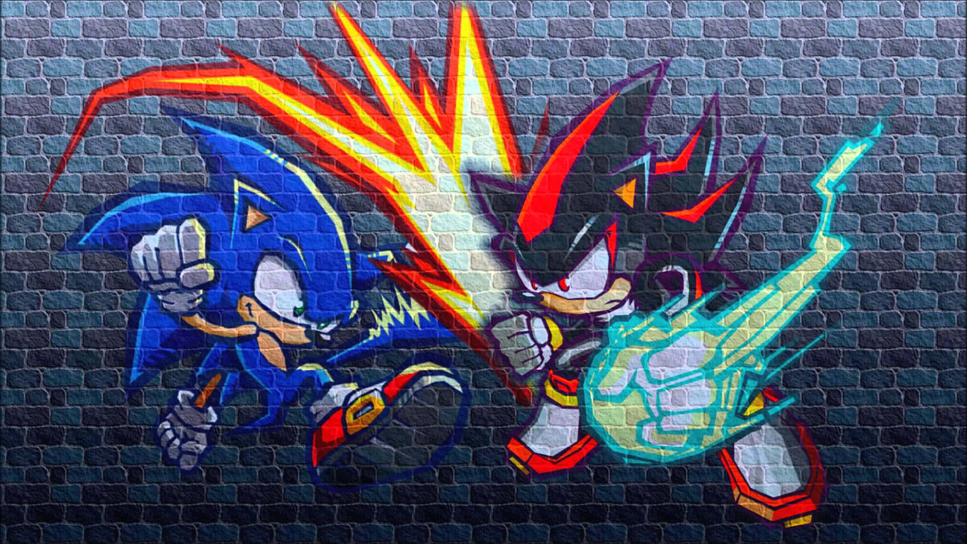 Sonic Vs Shadow Graffiti Battle Achtergrond