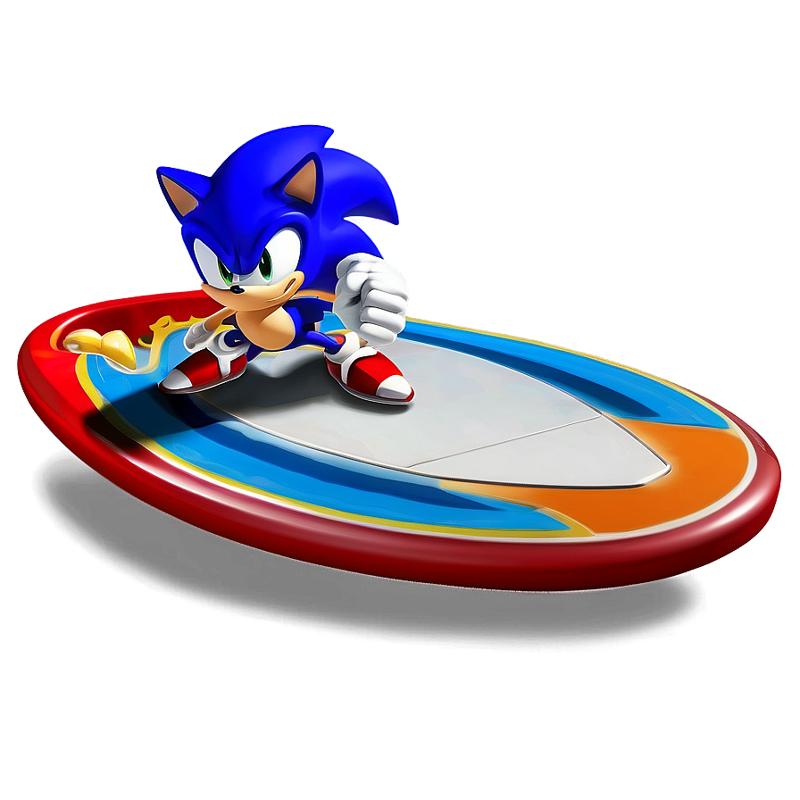 Sonic Water Surfing Png Bly54 PNG