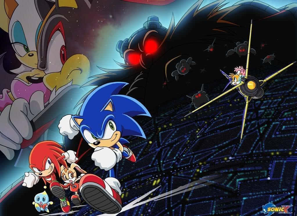 Sonic and his friends in Sonic X animated series Wallpaper