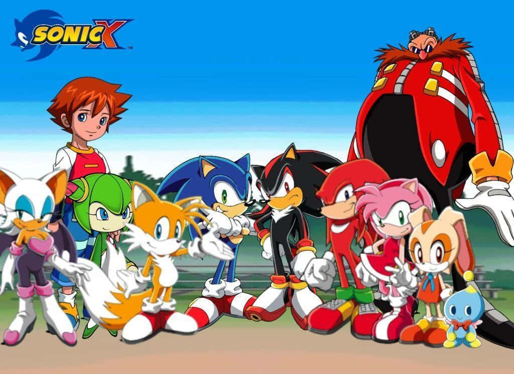 Sonic X - High-Speed Adventure in Anime World Wallpaper