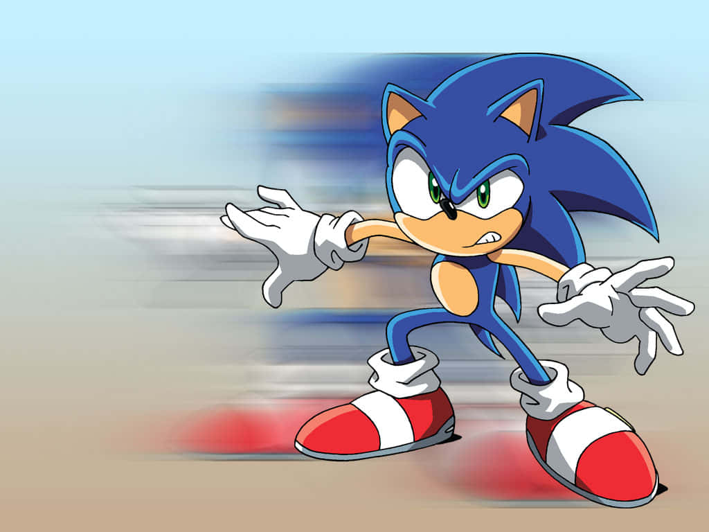 Sonic, Tails En Knuckles Poseren In Sonic X Achtergrond