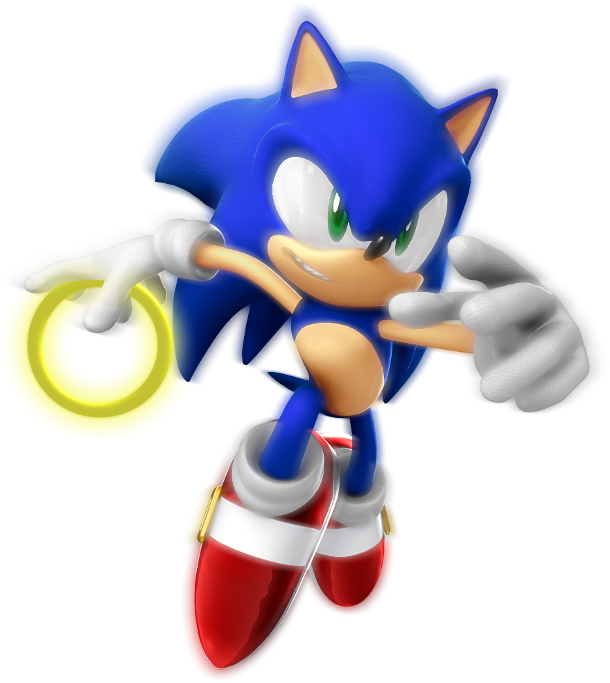 Sonic_ Holding_ Golden_ Ring PNG