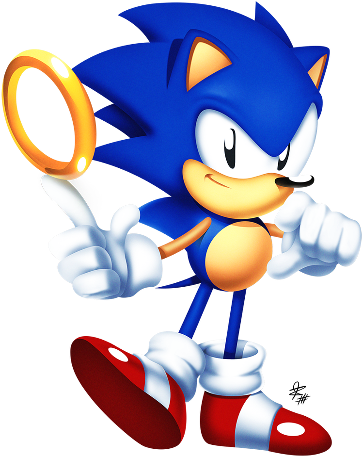 Sonic_ Holding_ Golden_ Ring PNG