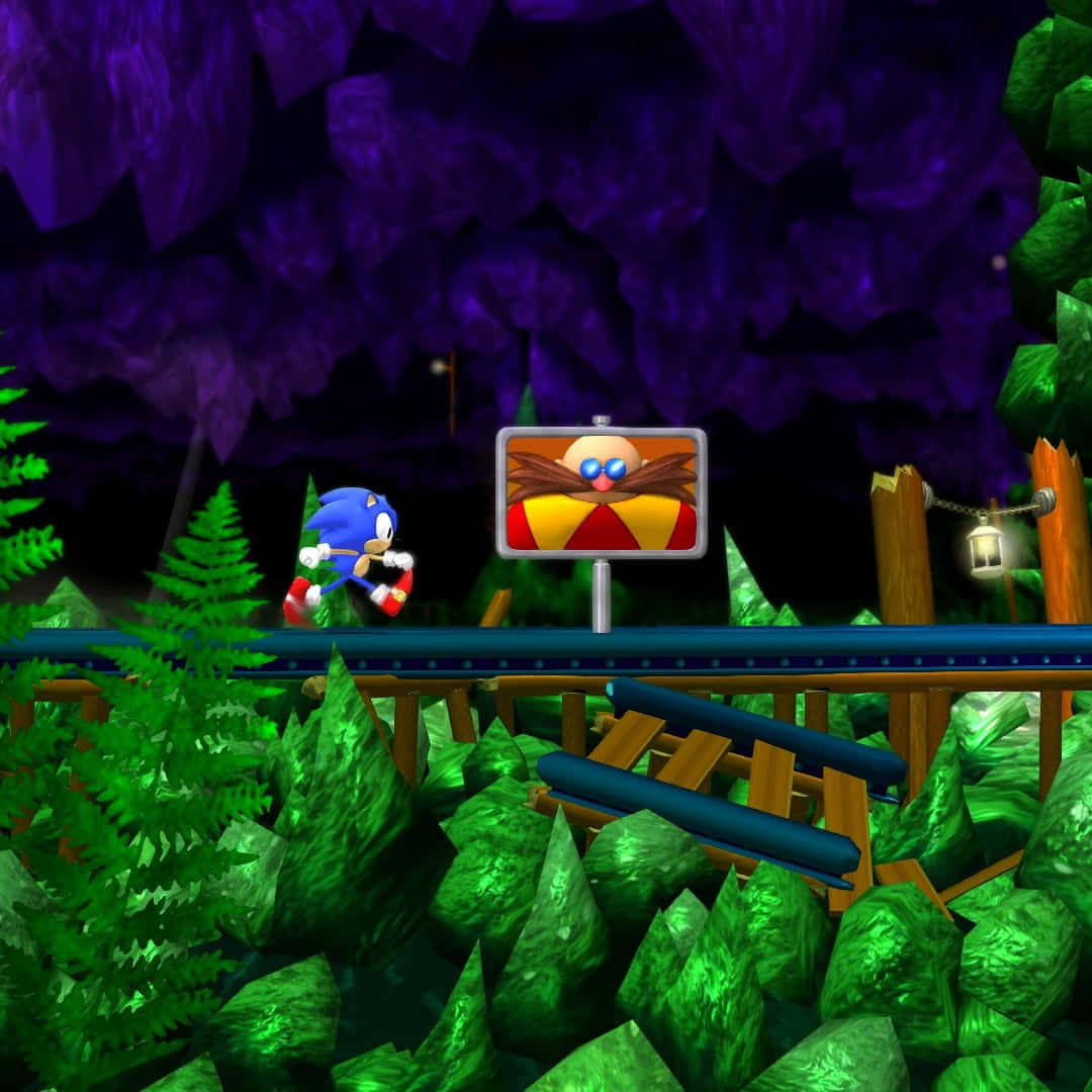 Sonic In Mystic Cave Zone Achtergrond