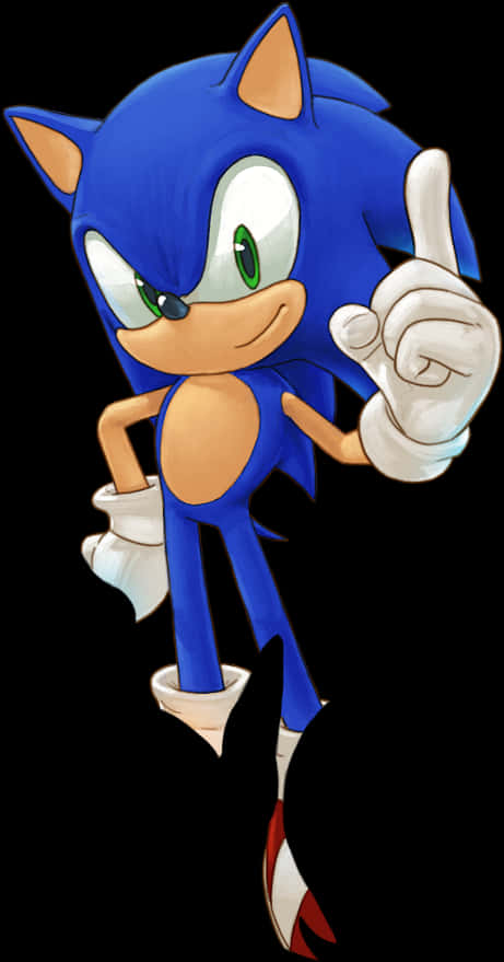 Sonicthe Hedgehog Pointing PNG