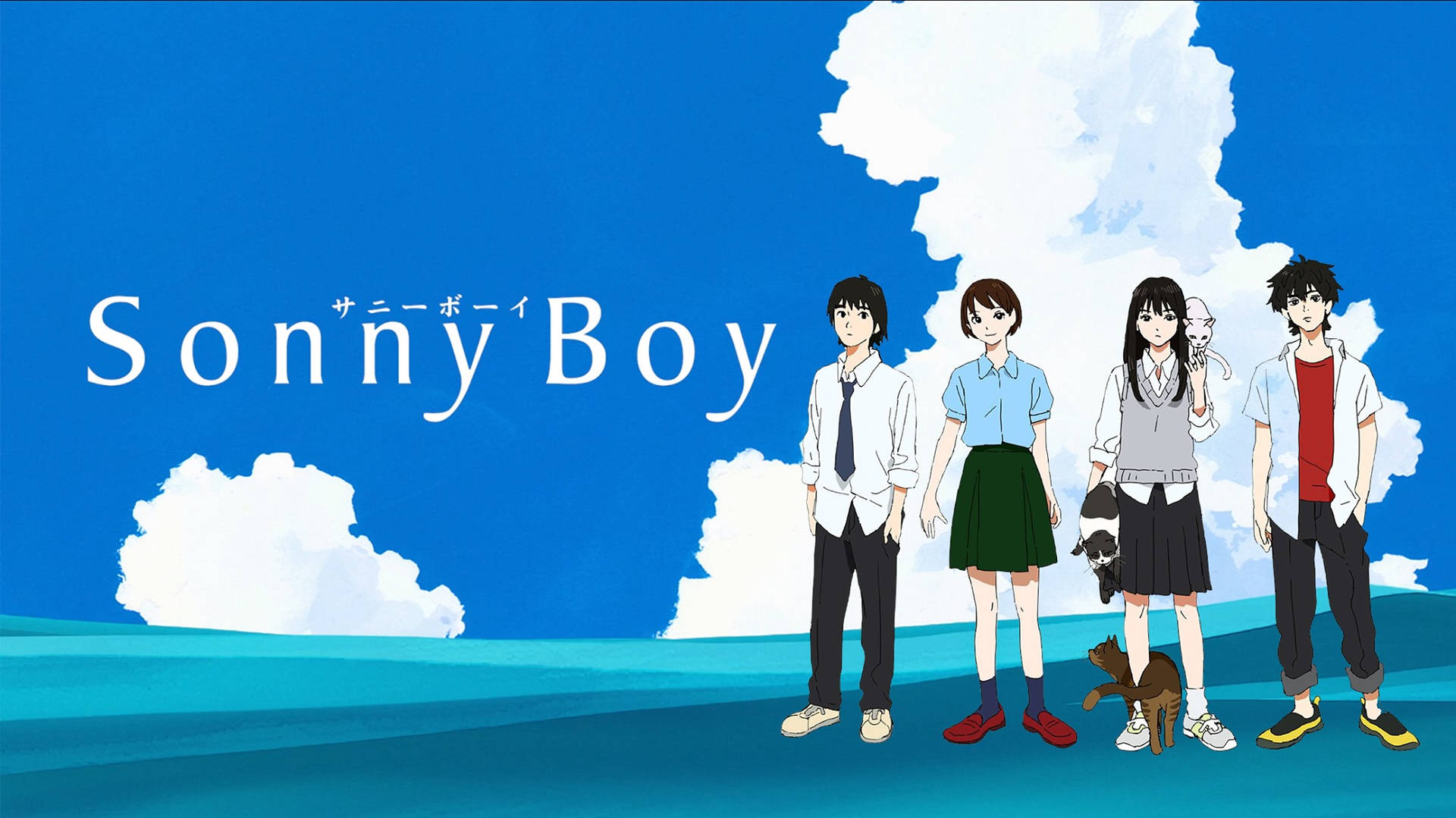 Sonny Boy With Four Main Characters Wallpaper
