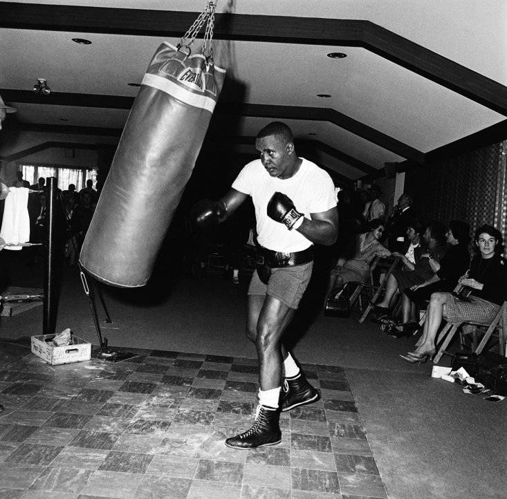 Sonny Liston With Punching Bag Wallpaper