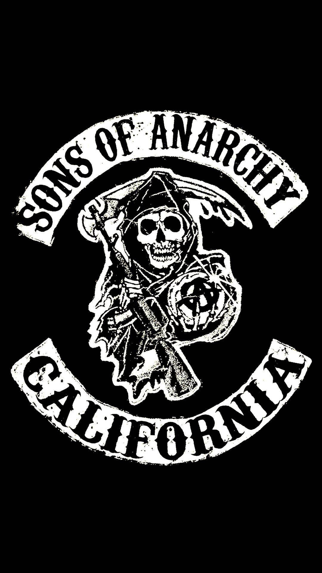 Sönerav Anarki Kalifornien Logotyp. Wallpaper