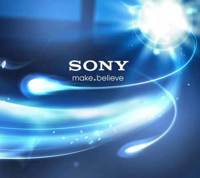 Gráficodel Logo De Sony En Azul. Fondo de pantalla