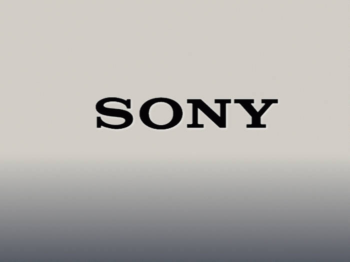 Logode Sony En Fondo Gris Y Blanco. Fondo de pantalla