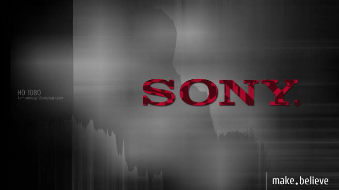 Logotipode Sony En Rojo Fondo de pantalla