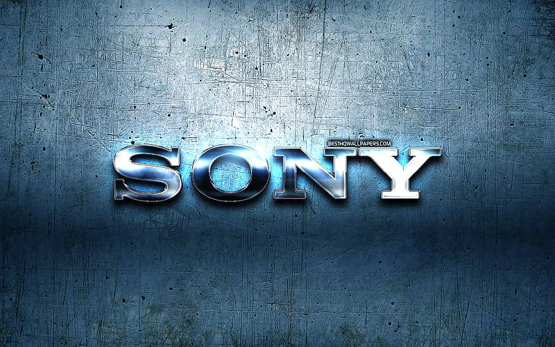 Sony Logo Rugged Metal Texture Wallpaper