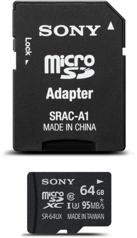 Sony Micro S D Cardand Adapter PNG