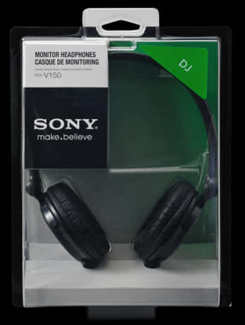 Sony Monitor Headphones Packaged V150 PNG