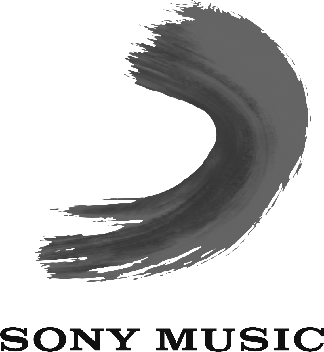 Sony Music Logo Brush Stroke Design PNG