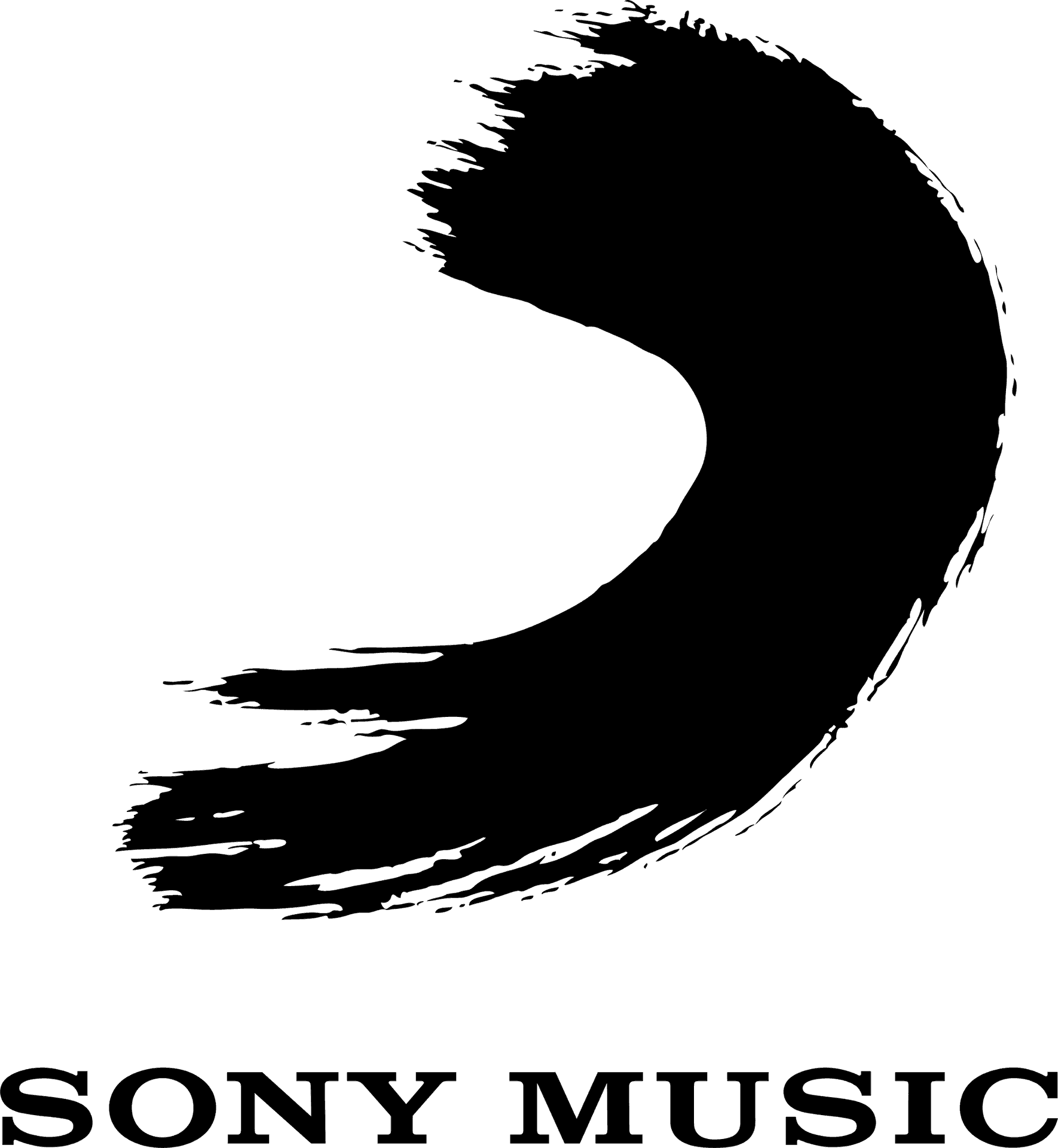 Sony Music Logo Brush Stroke PNG