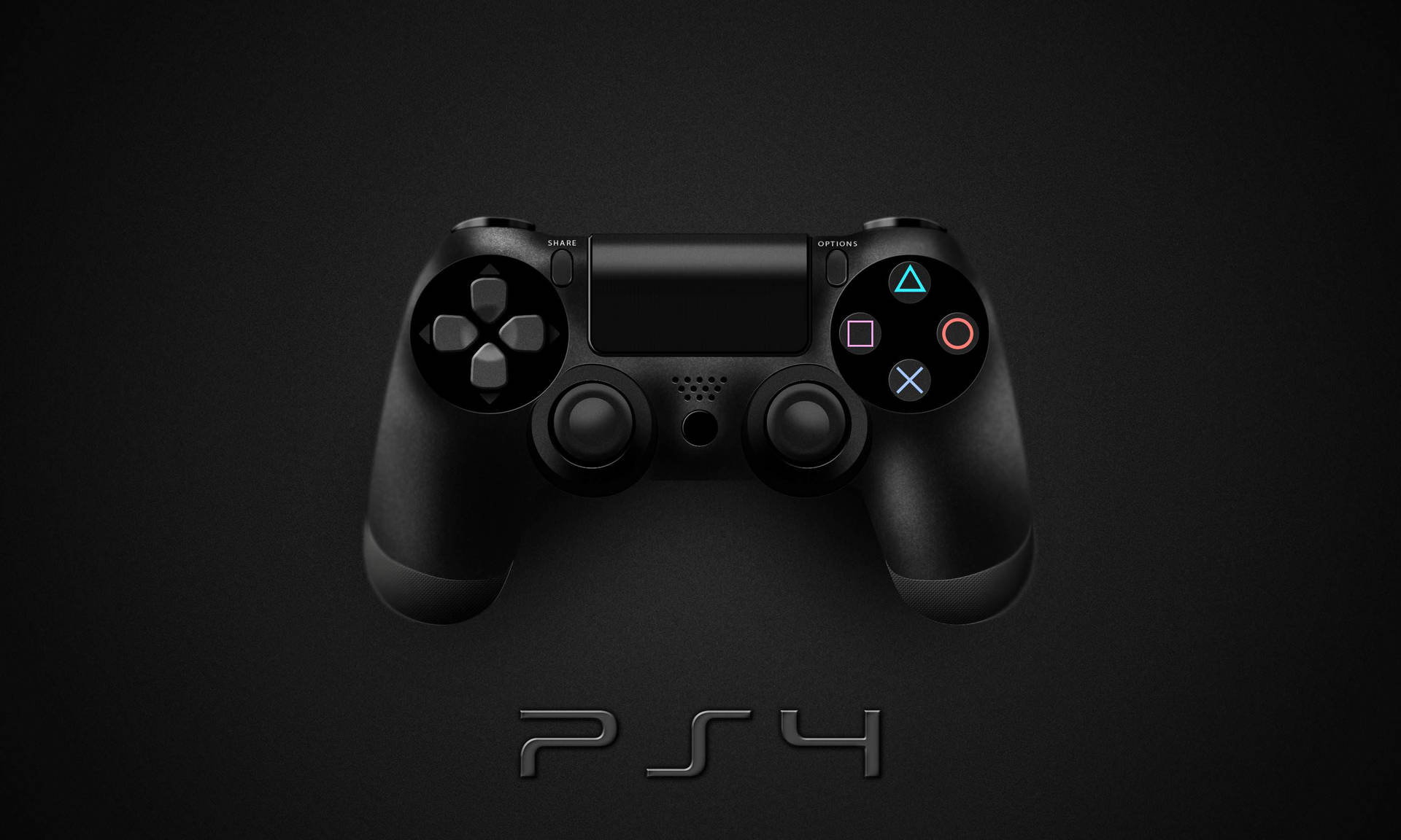 Sony PS4 wireless controller black desktop wallpaper.