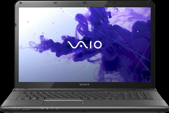 Sony V A I O Laptop Purple Smoke Background PNG