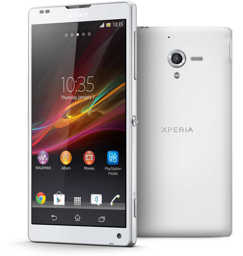 Sony Xperia White Smartphone Display PNG