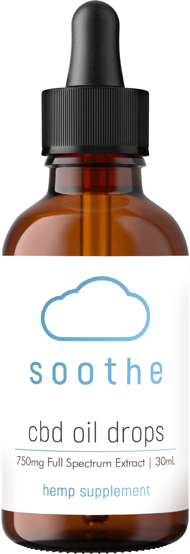 Soothe C B D Oil Drops Bottle PNG