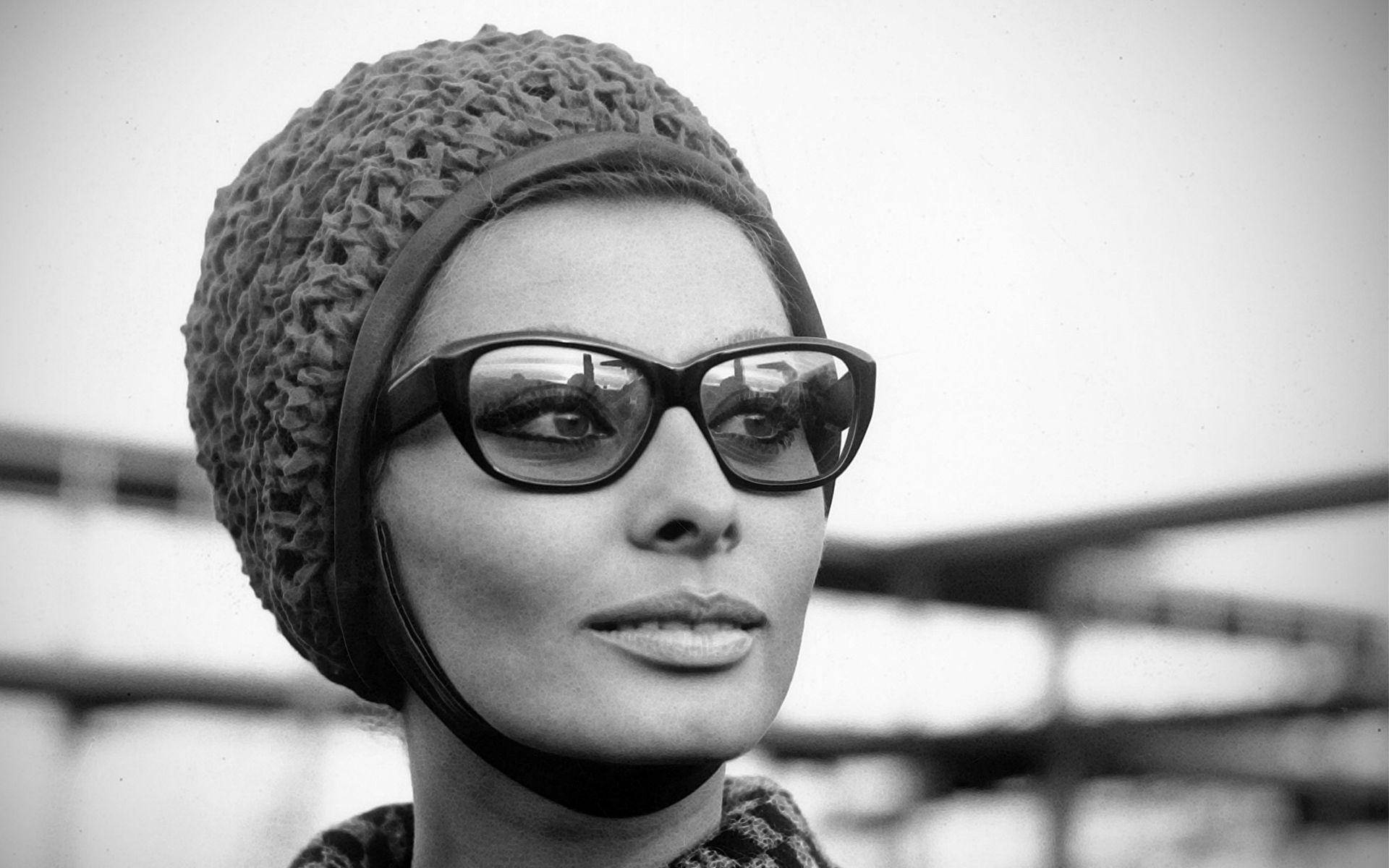 Sophia Loren på London Lufthavn Wallpaper