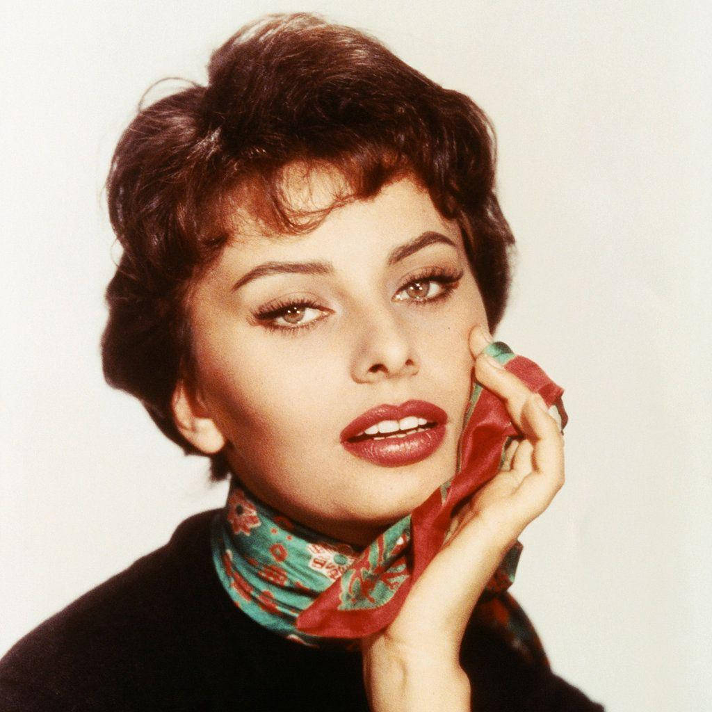 Retratoa Color De Sophia Loren Fondo de pantalla