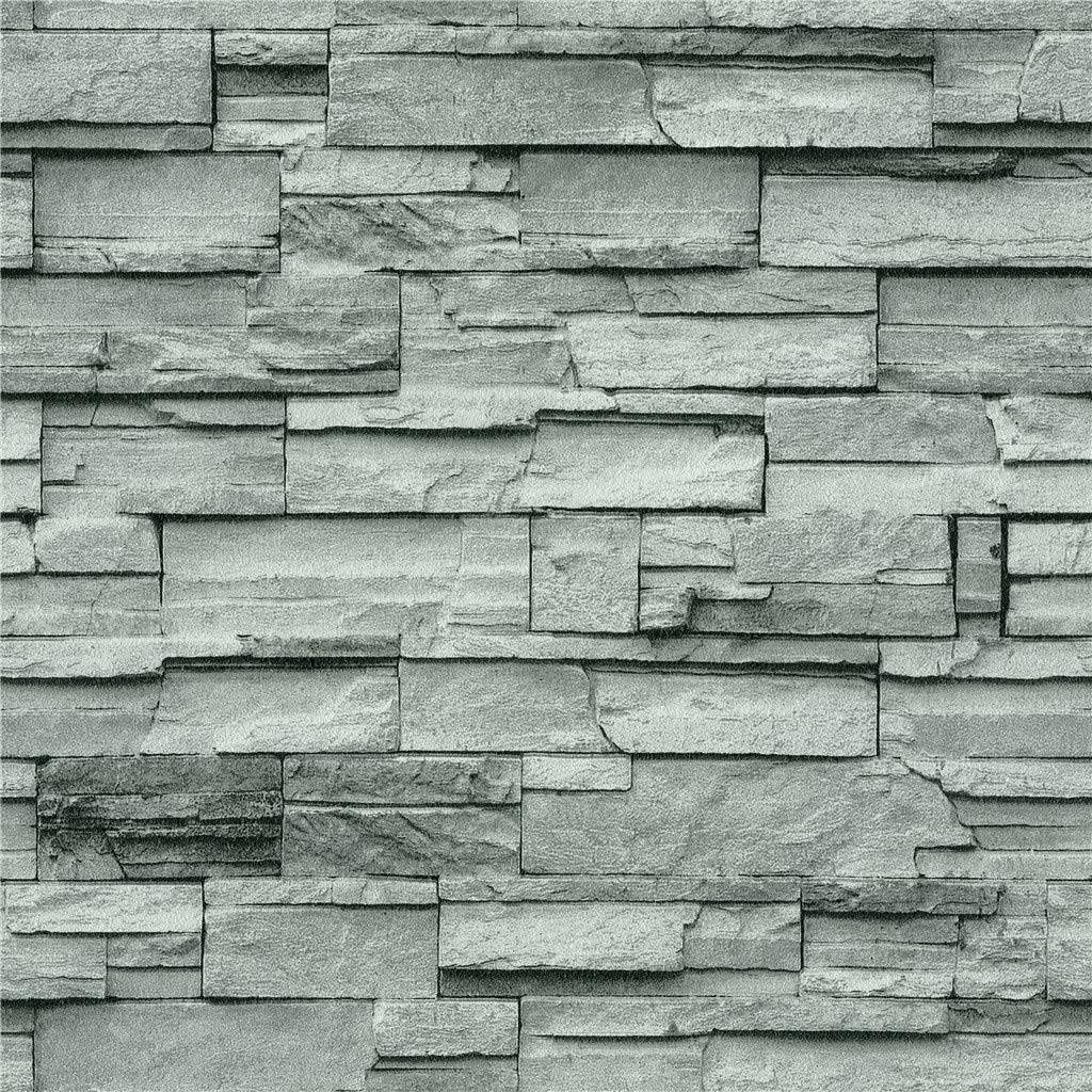 Universal Elegance of Grey Brick Wall Texture Wallpaper