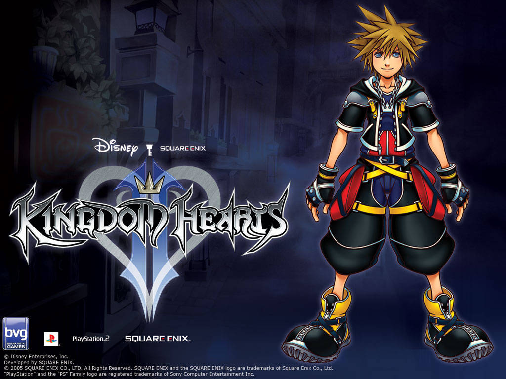 Sorabredvid Kingdom Hearts-logotypen. Wallpaper