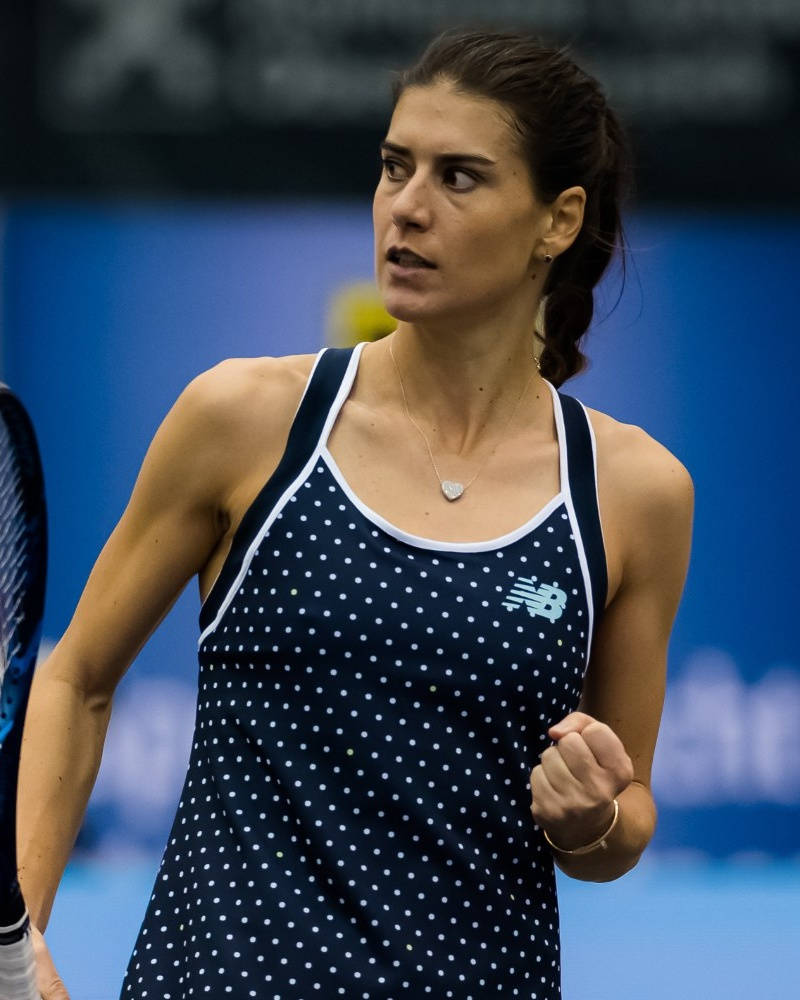 Sorana Cirstea With Clenched Fist Wallpaper