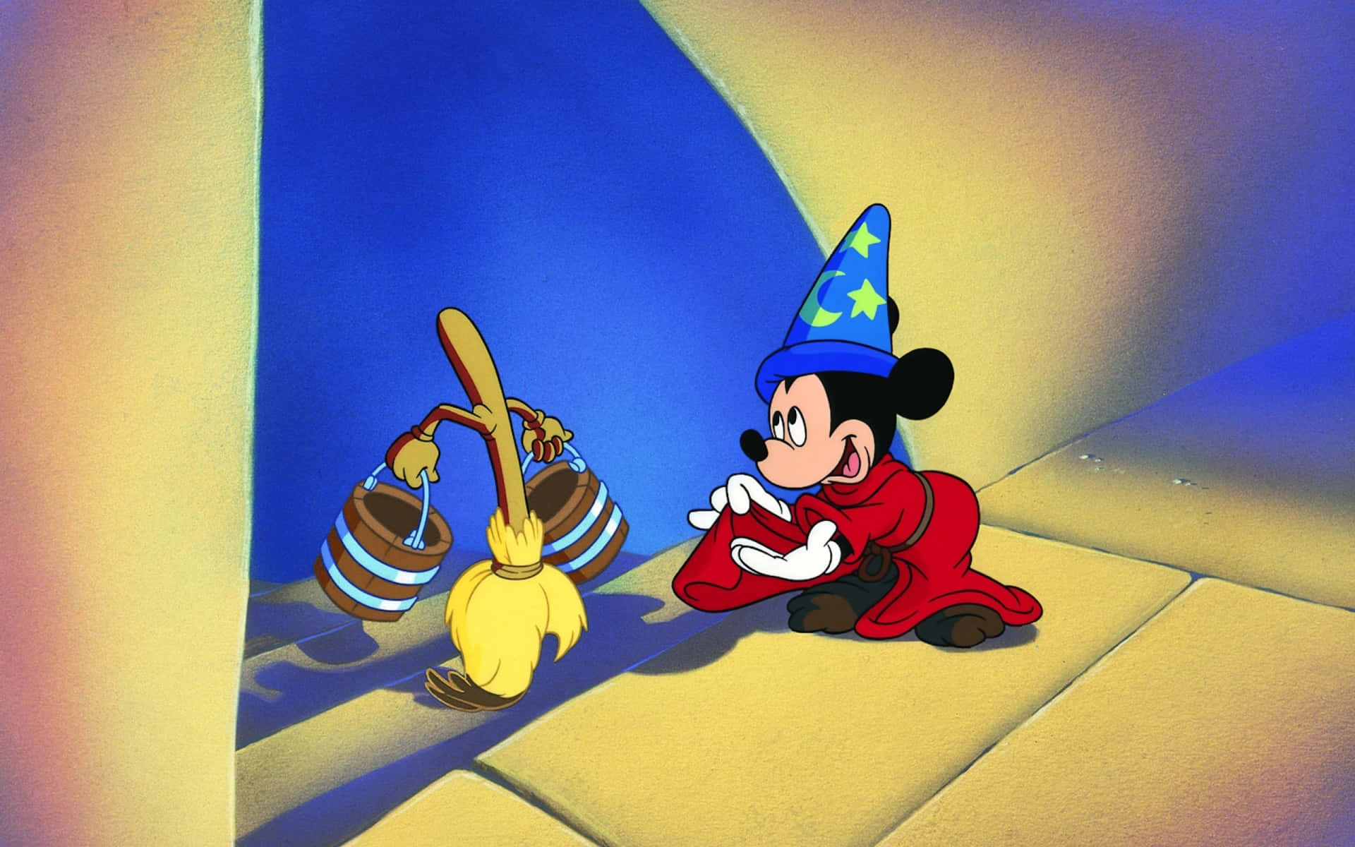 Sorcerers Apprentice Mickeyand Magic Brooms.jpg Wallpaper