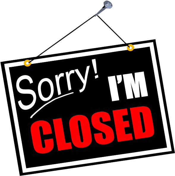 Sorry Closed Sign PNG