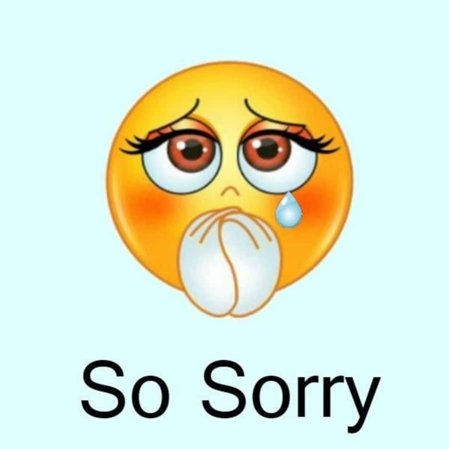 Förlåt,gråtande Emoji Tårar Bild